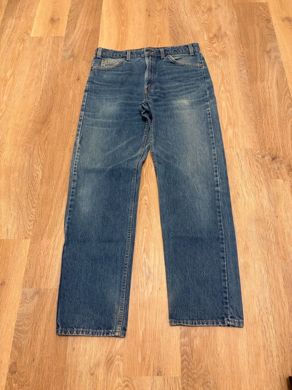 VTG 1995 Levis 505 Orange Tab Straight Leg Jeans Made in USA Medium Wash 36x32